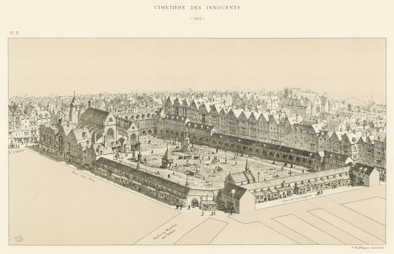 De uskyldiges kirkegård, 1552 av French School