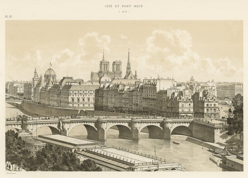 By og Pont-Neuf, 1878 av French School