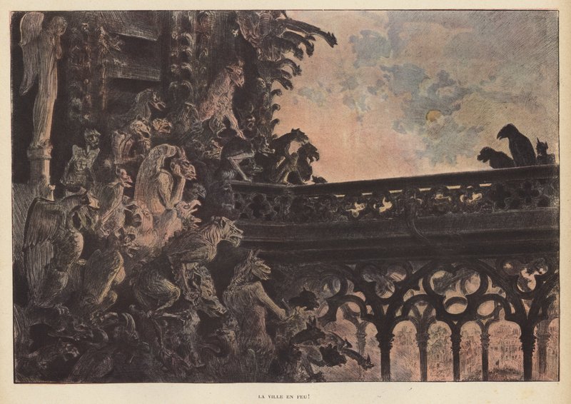 City on Fire (farge litho) av French School