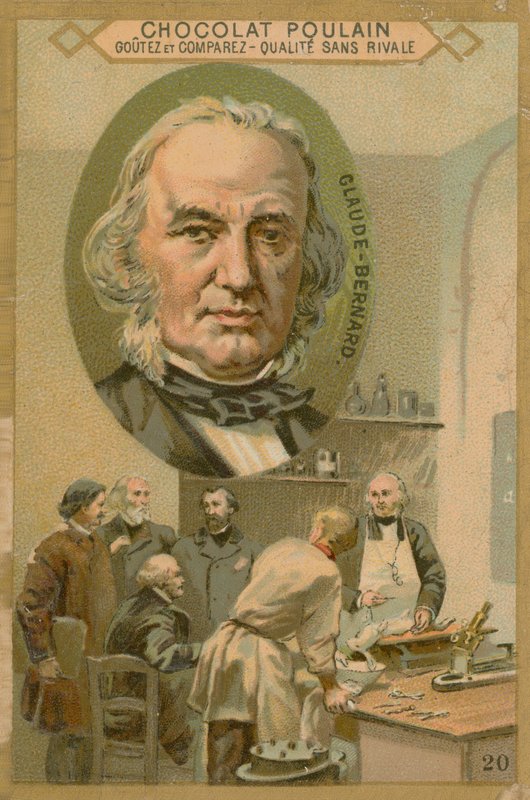 Claude Bernard, Chocolat Poulain handelskort av French School