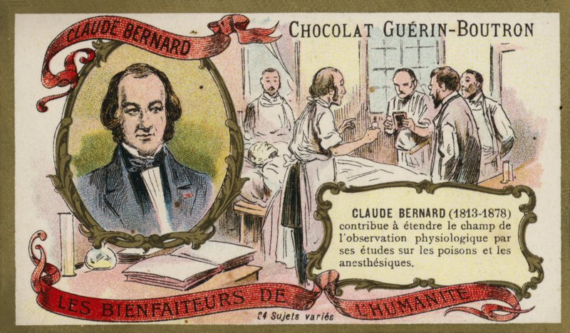 Claude Bernard , fransk fysiolog (chromolitho) av French School