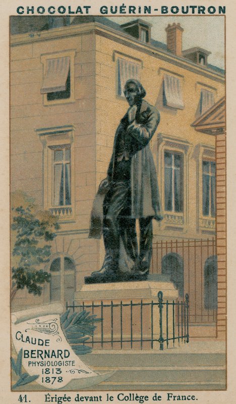 Claude Bernard, fysiolog, 1813-1878, reist foran College de France av French School