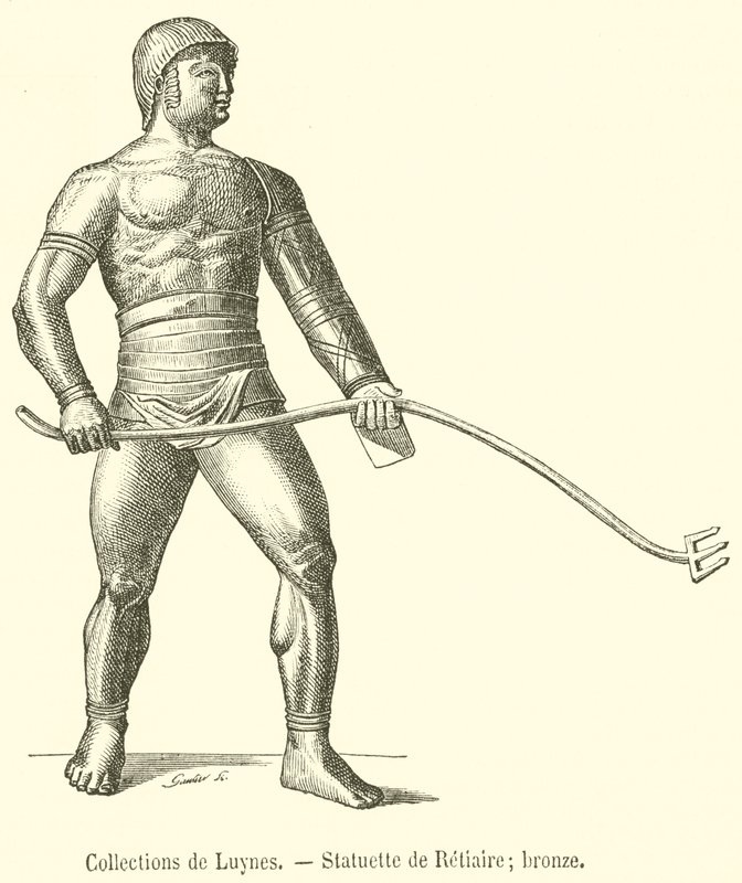 Samlinger av Luynes, Statuette of Retiaire, bronse (gravering) av French School