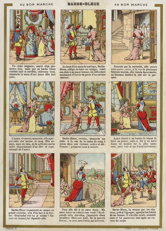 Tegneserie - Blått skjegg av French School