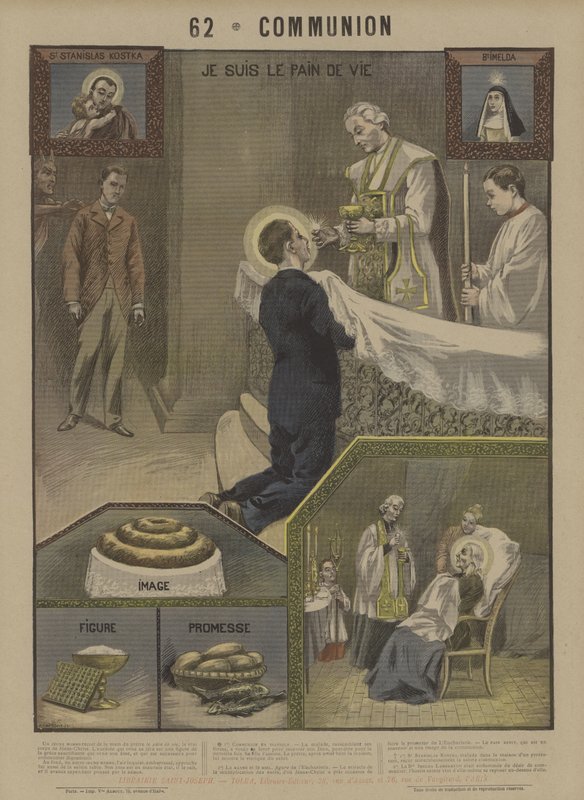 Nattverd (farge litho) av French School