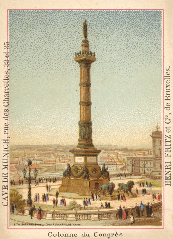 Kongresskolonne, Brussel (chromolitho) av French School