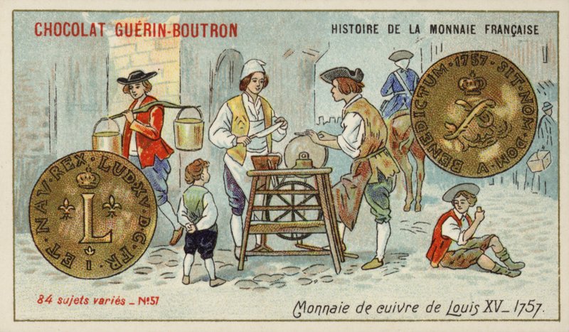 Kobbermynter av Louis XV av French School