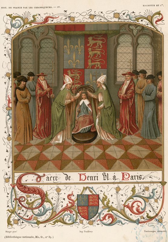 Kroningen av Henry i Paris av French School
