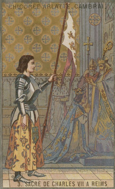 Kroningen av kong Charles VII av Frankrike i Reims, 1429 av French School