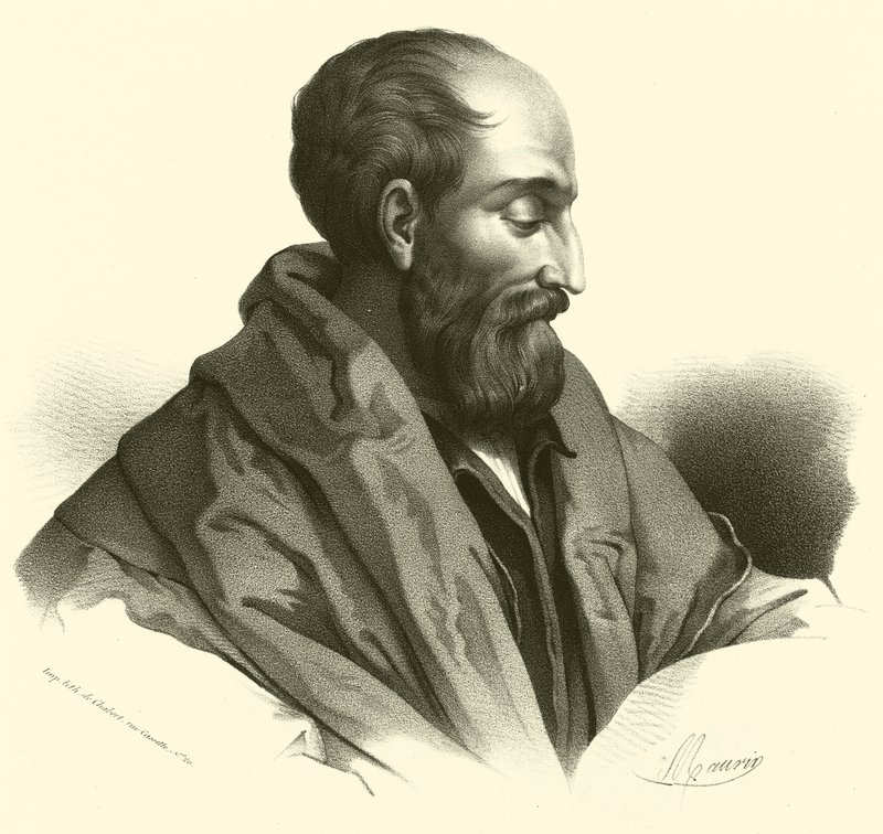 Correggio, portrett (gravering) av French School