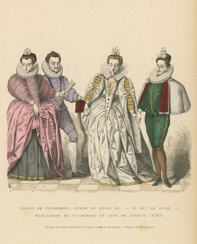 Kostyme til den franske adelen, 1581 av French School