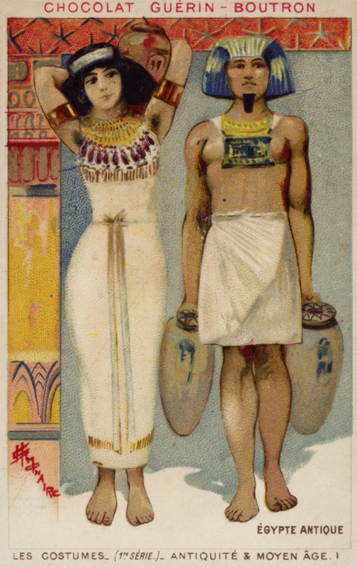 Kostymer fra det gamle Egypt av French School