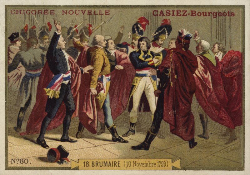 Kupp av 18 Brumaire, den franske revolusjonen, 10. november 1799 av French School