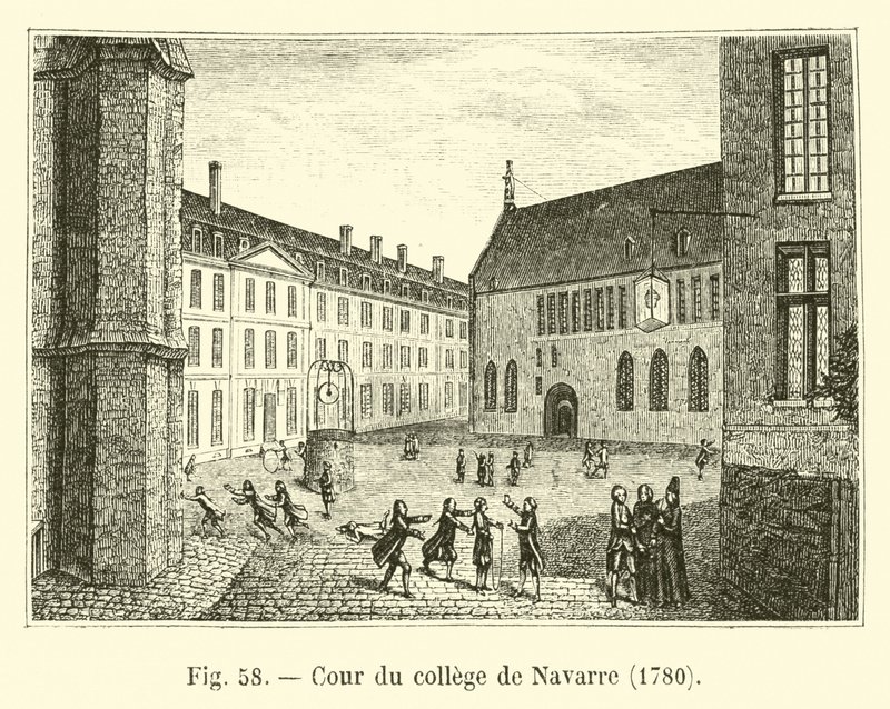 Gårdsplassen til College of Navarre, 1780 av French School