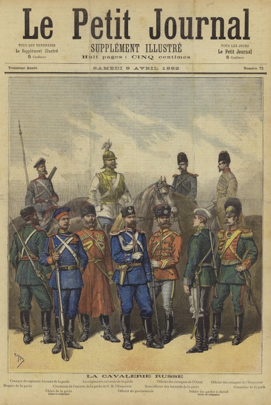 Forside av Le Petit Journal, 9. april 1892 av French School