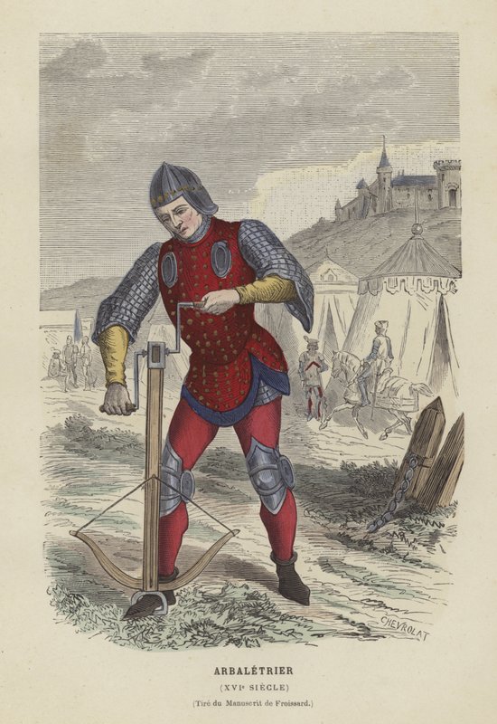 Crossbowman, 1400-tallet av French School