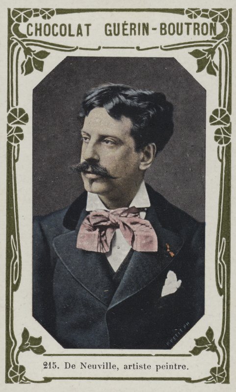 De Neuville, maler (farget bilde) av French School