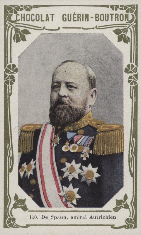 De Spaun , østerriksk admiral (farget bilde) av French School