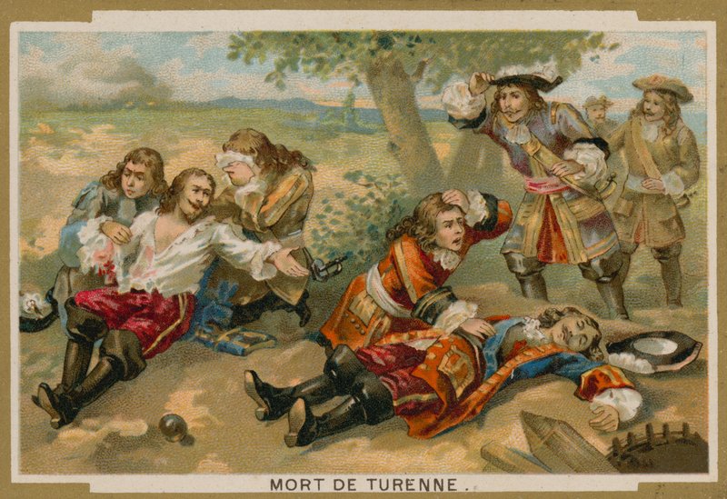 Marshal Turennes død i slaget ved Salzbach, 27. juli 1675 av French School