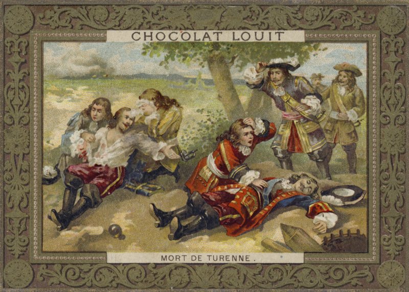Marshal Turennes død i slaget ved Salzbach, 27. juli 1675 av French School