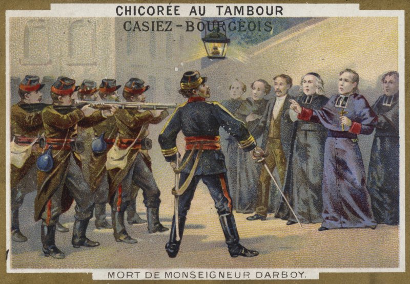 Død av Monsignor Darboy, erkebiskop av Paris, 1871 av French School