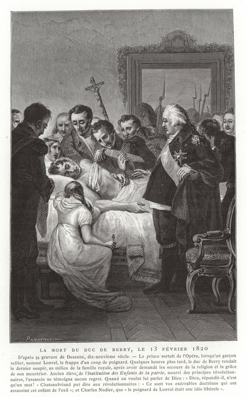 Hertugen av Berrys død, 13. februar 1820 av French School