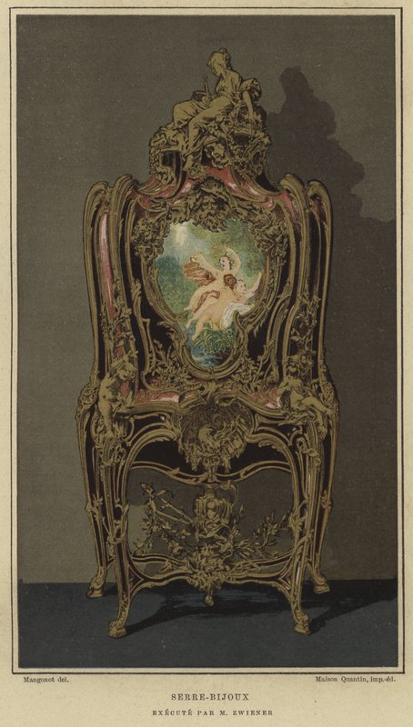 Dekorert serre-bijoux av Joseph Emmanuel Zwiener, 1800-tallet av French School