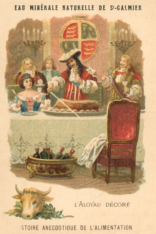Dekorert mørbrad (chromolitho) av French School