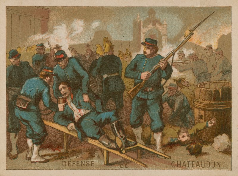 Forsvar av Chateaudun i 1870 av French School
