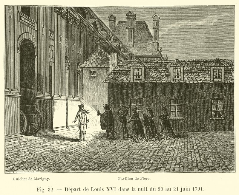 Ludvig XVIs avgang natt til 20. til 21. juni 1791 av French School