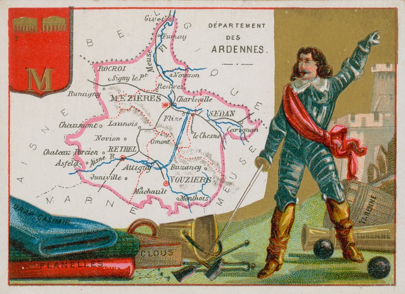 Department of Ardennes i det nordøstlige Frankrike av French School