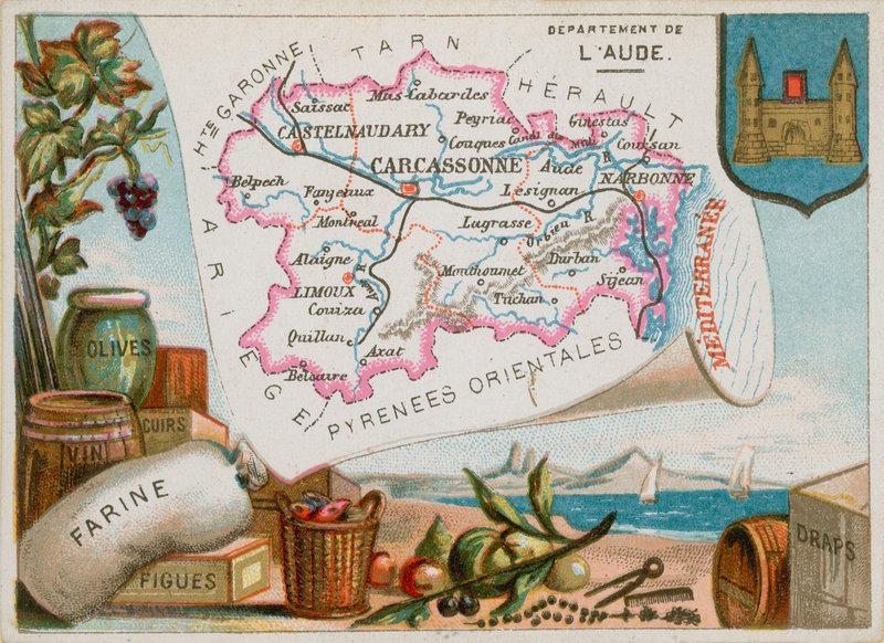 Departement Aude i Sør-sentrale Frankrike av French School