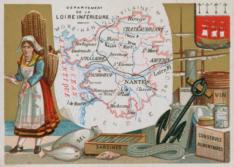 Department of Loire Inferior i det vestlige Frankrike av French School