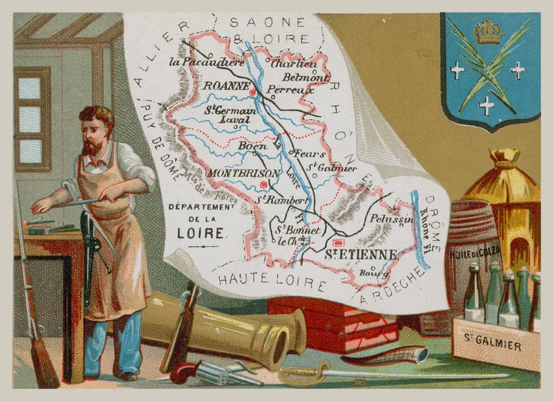 Department of Loire i det sentrale Frankrike av French School