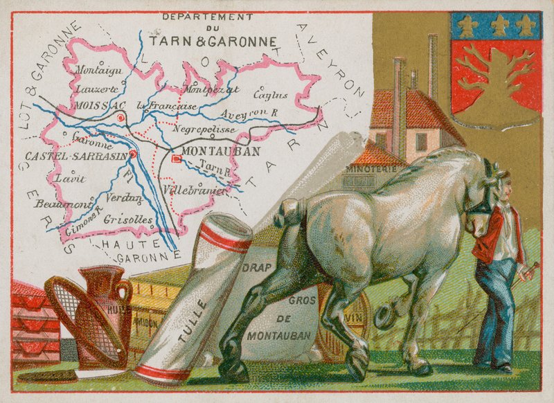 Departementet Tarn et Garonne sørvest i Frankrike av French School
