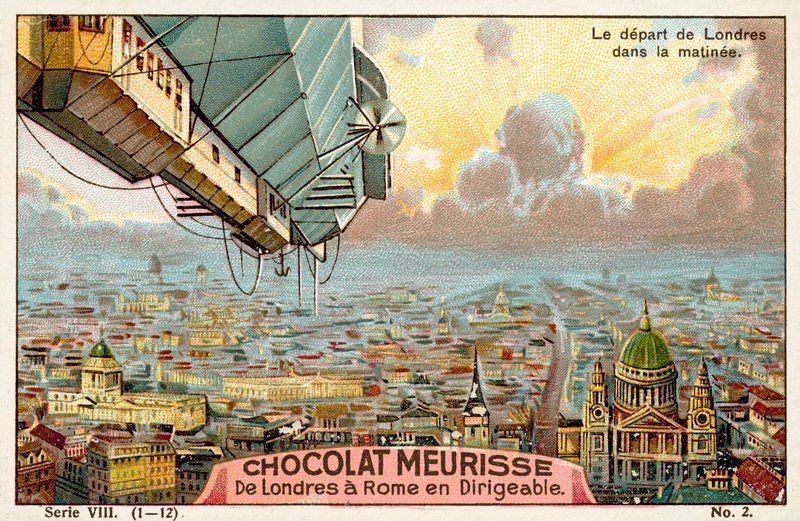 Avgang fra London om morgenen (chromolitho) av French School