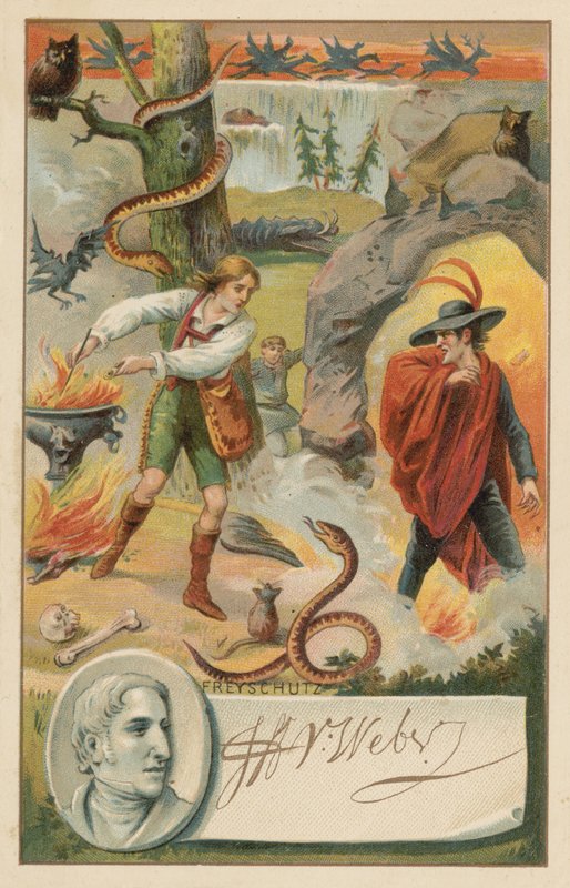 Der Freischuetz (skytteren), opera av Carl Maria von Weber av French School