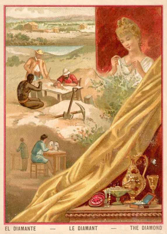 Diamanter (chromolitho) av French School