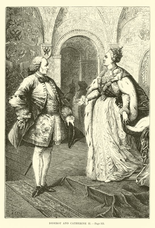 Diderot og Catherine II av French School