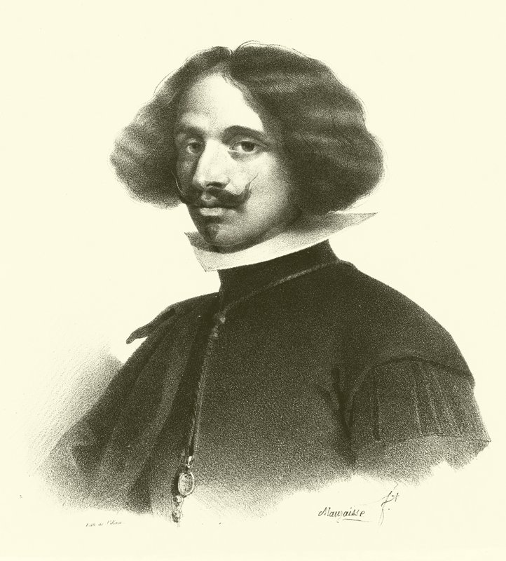 Diego Rodriguez de Silva y Velazquez, portrett (gravering) av French School