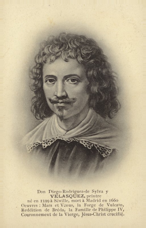 Diego Velasquez , spansk maler (lito) av French School