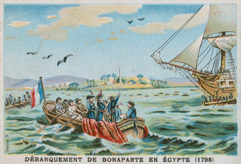 Landstigning av Napoleon i Egypt, 1798 av French School