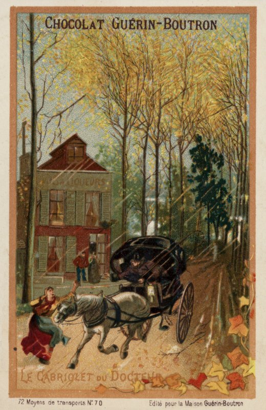 Legens cabriolet (chromolitho) av French School