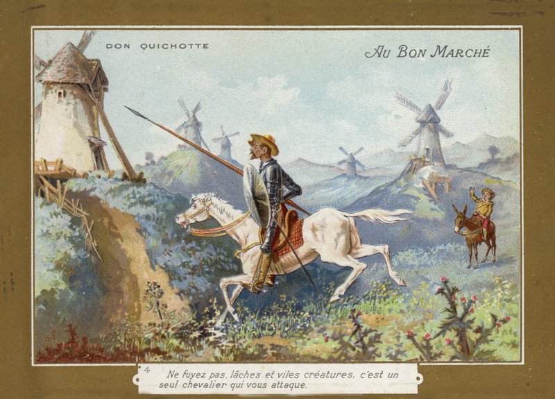 Don Quijote til hest av French School
