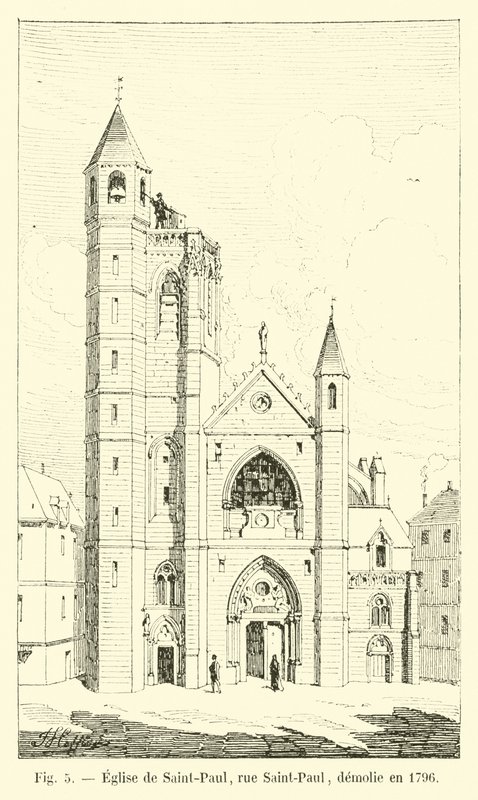 Saint-Paul-kirken, rue Saint-Paul, revet i 1796 av French School