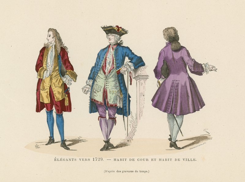 Elegant fransk herremote, c1729 av French School