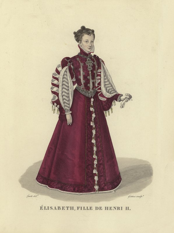 Elisabeth av Valois, datter av kong Henrik II av Frankrike av French School