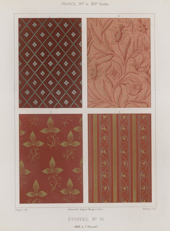 Broderte stoffer fra 1400- og 1500-tallets Frankrike av French School