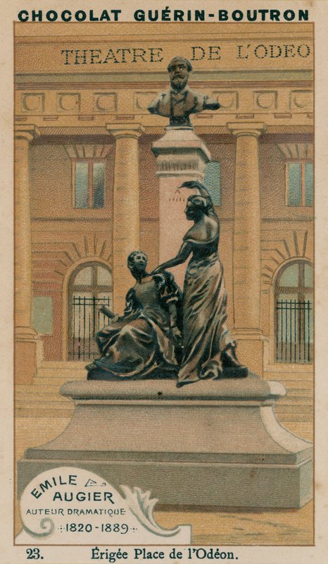 Emile Augier, dramatiker, 1820-1889, oppført Place de l