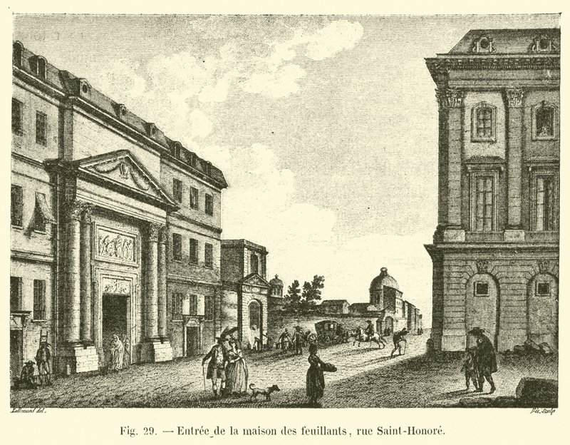 Inngang til feuillantenes hus, rue Saint-Honore av French School